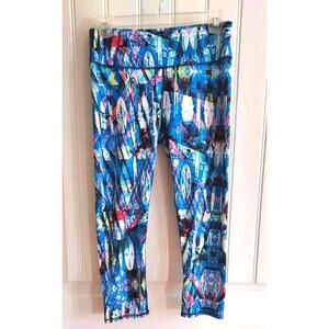 Fabletics Womens High Waisted Geometric Pattern Yoga‎ Gym Leggings Size S